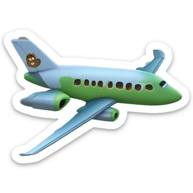 Tortue sur un avion  sticker