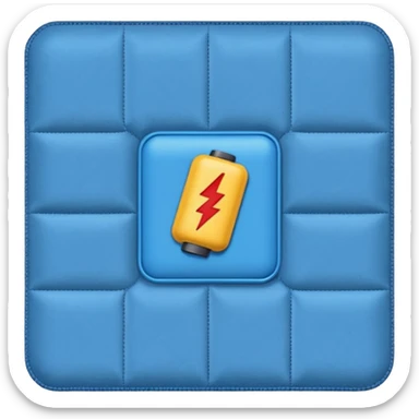 quilt in the shape of a battery icon emoji sticker