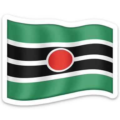 Make the flag of the Ural Republic, white, green, black sticker