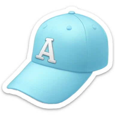 pastel blue baseball cap sticker