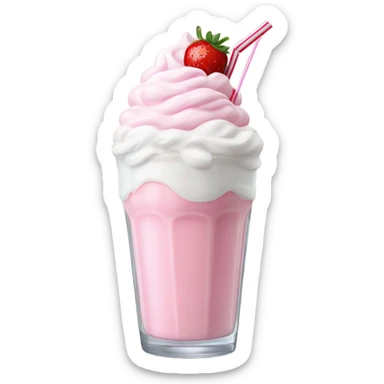 Strawberry milkshake sticker