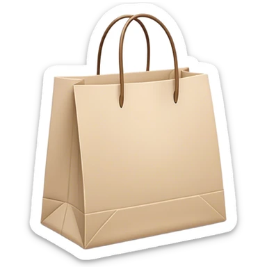 aesthetic shopping bag beige sticker