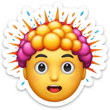 Exploding head emoji 🤯 sticker
