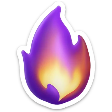 Purple flame emoji  sticker