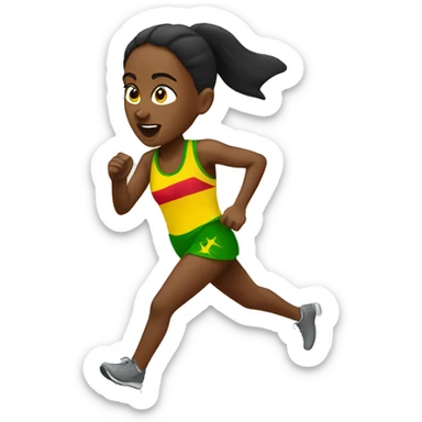 Ethiopian woman runner  sticker