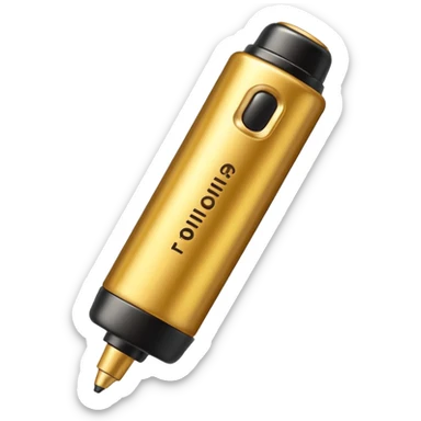 golden permanent marker emoji, with a label sticker