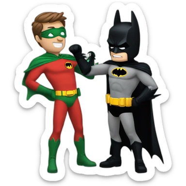 Batman slapping robin sticker