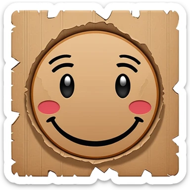 homeless cardboard sign icon sticker