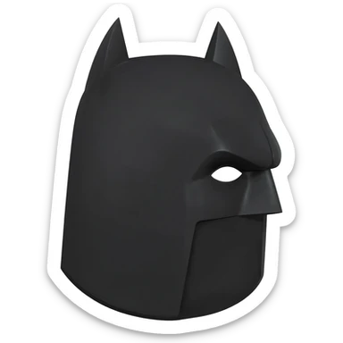 batman showing his eyes only white and his head is big sticker
