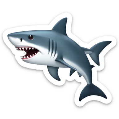 Shark with a gun sticker