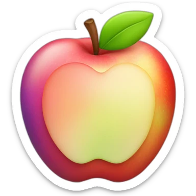 apple six colours logo sticker