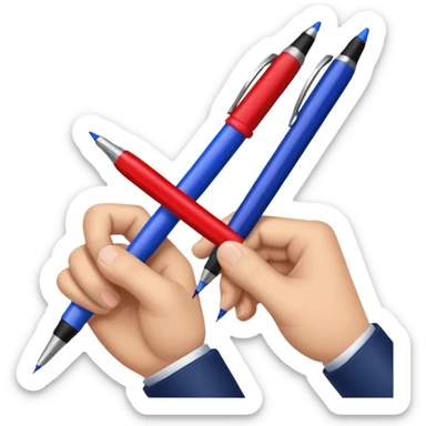 butt with pens sticker