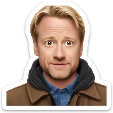 kevin mccalister in home alone in front of the rockfeller christmas tree in nyc sticker