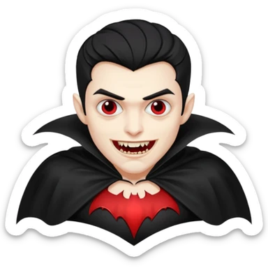 Create an emoji of  a scary Vampire full bodied sticker