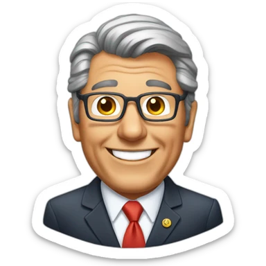 Patrick Balkany with a smile sticker