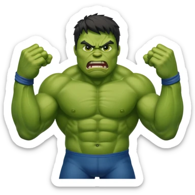 Hulk wrestling  sticker