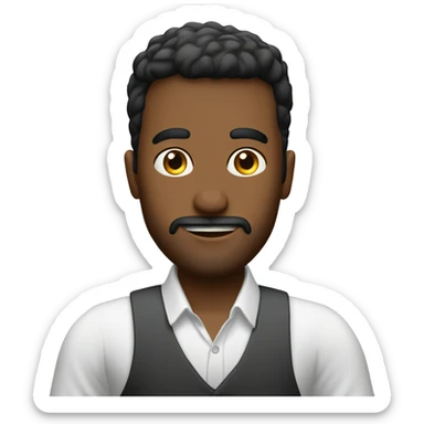 hombre vestido bien melo posando sticker