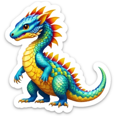 Colorful Exotic Pokémon-Digimon-Monster-Beast-Fakémon-hybrid-creature (full body) sticker