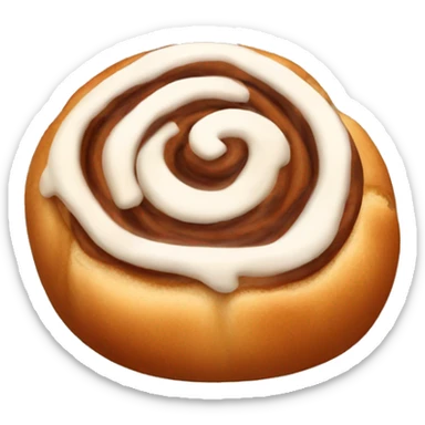 Cinnamon roll brown sticker