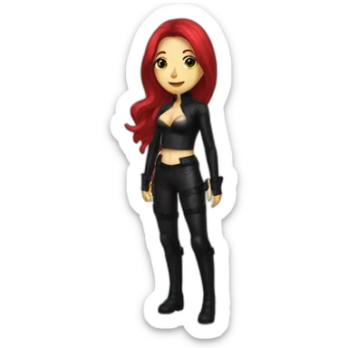 Katarina in latex clothing sticker