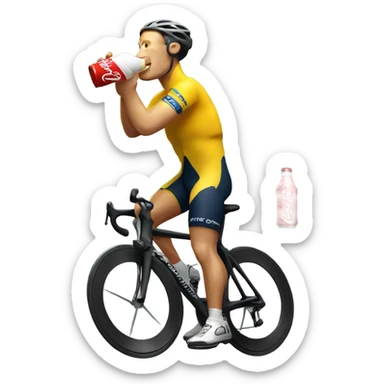 Lance Armstrong drinking Coke sticker