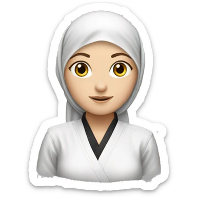 taekwondo White girl with hijab  sticker