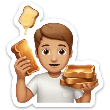 Hangry eating french toast sticker