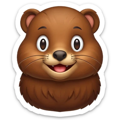 beaver emojis funny sticker