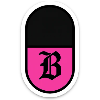 BLACKPINK-inspired gothic capsule, no hearts, bold and stylish, black and pink colors, minimal icon style sticker