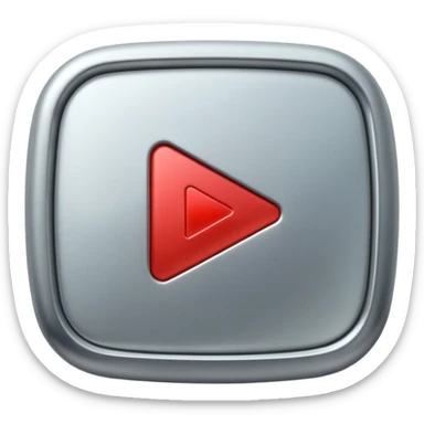 silver youtube play button sticker
