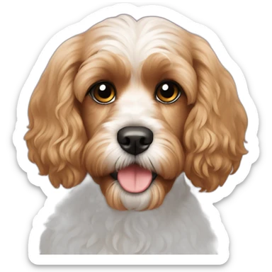 Straight haired cavoodle sticker