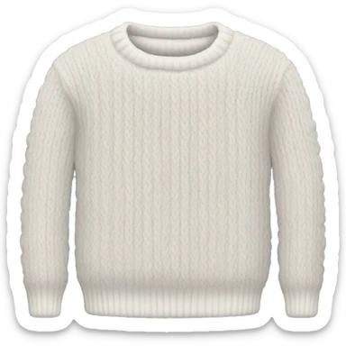 white knit sweater sticker
