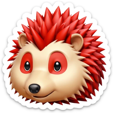  red hedgehog groom sticker