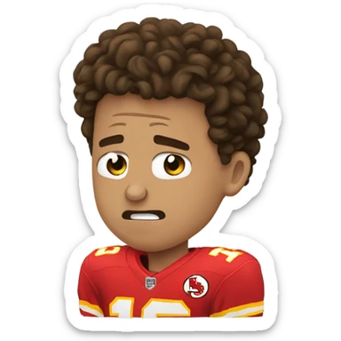 Pat mahomes crying  sticker
