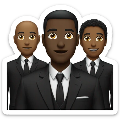 men in black black girl sticker
