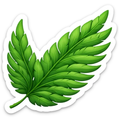 Wing made with Green leaves sticker