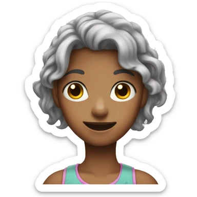 wav hand girl kid sticker