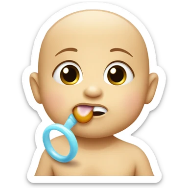 Baby with pacifier  sticker