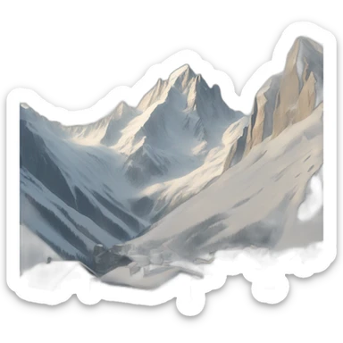 The mountains of Chamonix sticker