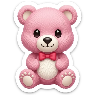 Osito de peluche cute rosadito sticker