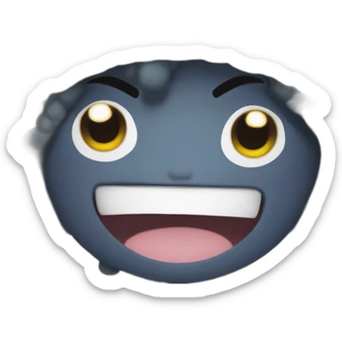 cute kraken naruto face sticker