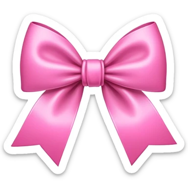 Pink bow sticker