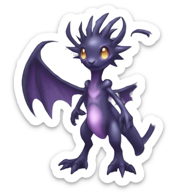 cute cool edgy sharp eldritch ethereal magical Digimon-Fakemon-animal full body sticker