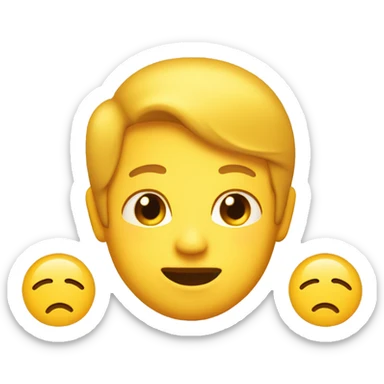 Emoji yellow rounded face in love drowlinh sticker