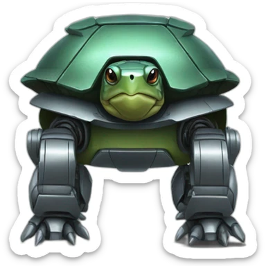 A robot armored turtle sticker