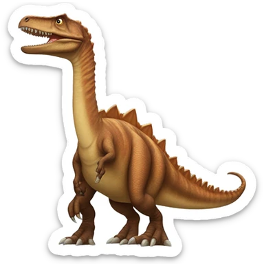 a brown spinosaurus with one big crest on his back sticker