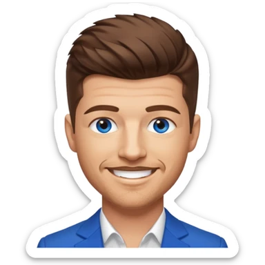 Robin Thicke brown hair, blue eyes sticker