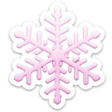 pastel pink snowflake  sticker