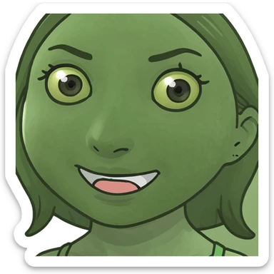 Squinty eyes girl emoji sticker