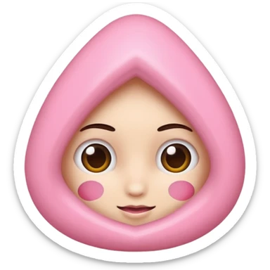 Um coração cor de rosa claro, e atenção com vários acessórios super fofoss sticker